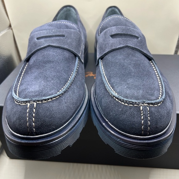 NEW MSRP $228 GOOD MAN BRAND Lexington Loafer in Navy Suede - Picture 9 of 14